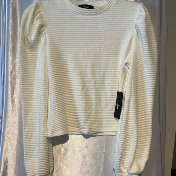 Cream Ribbed Sweater - Picture 2 of 4